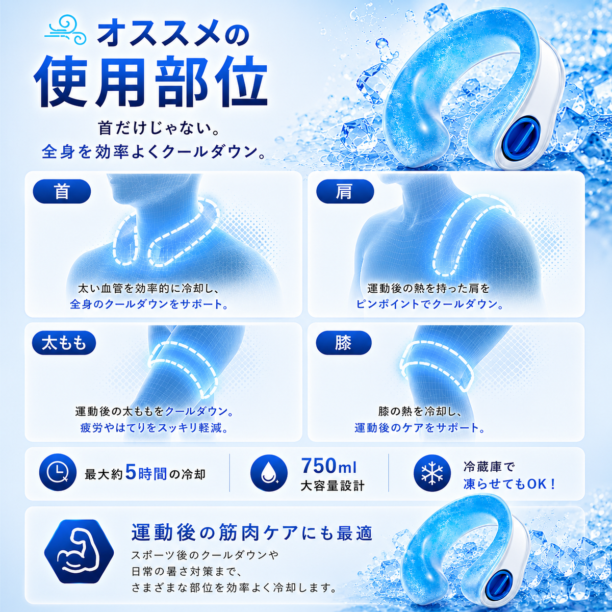 心地アイスリング™ ｜5時間保冷【2026 最新モデル！】